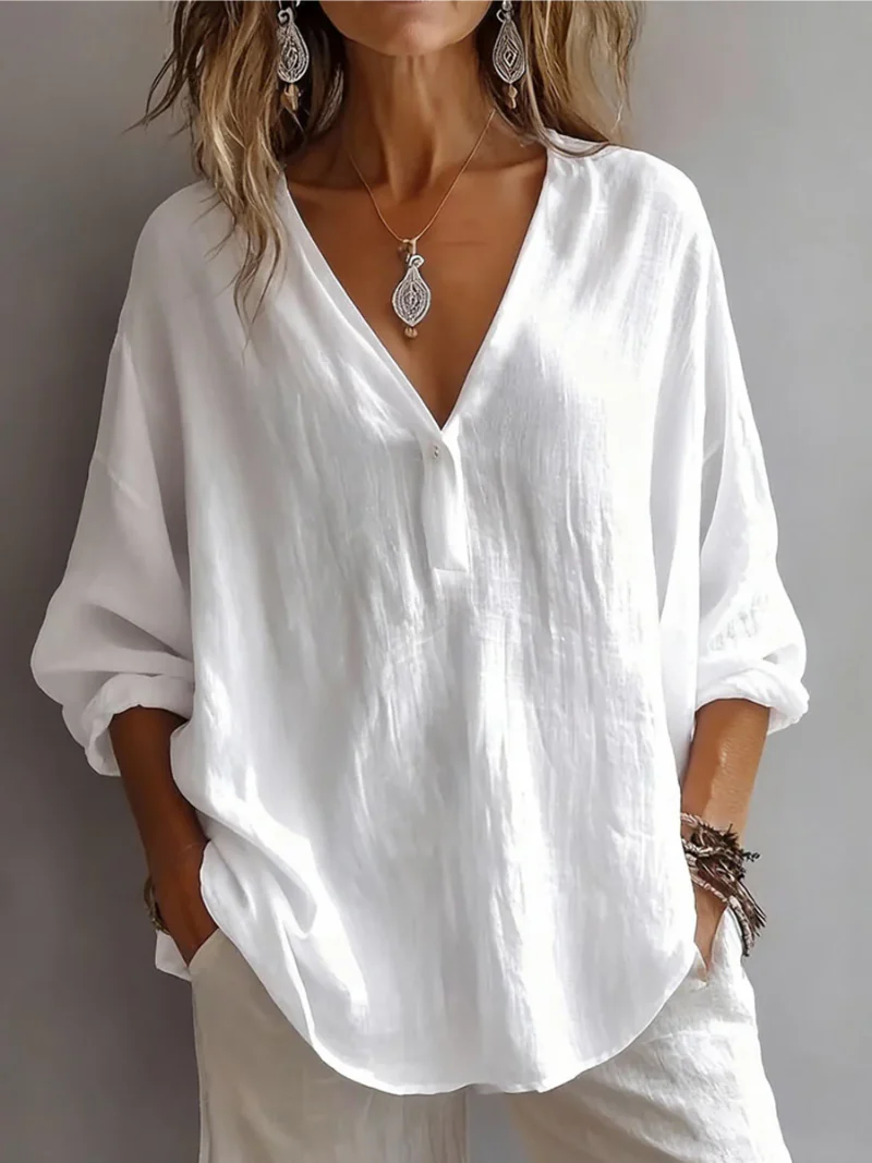 Elina – Blusa con escote en V