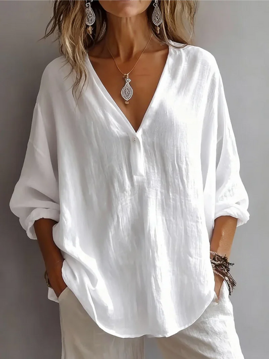 Elina – Blusa con escote en V