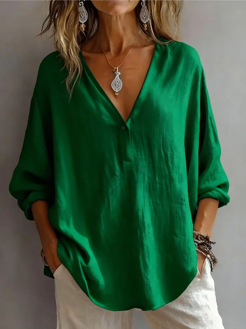 Elina – Blusa con escote en V