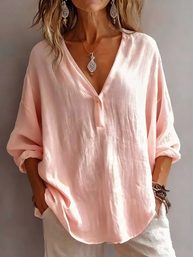 Elina – Blusa con escote en V