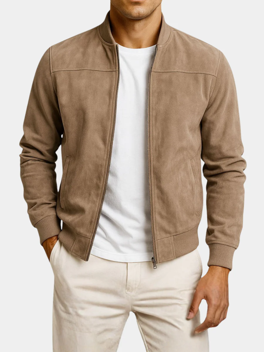 Kaltberg - Chaqueta con aspecto de ante para hombre
